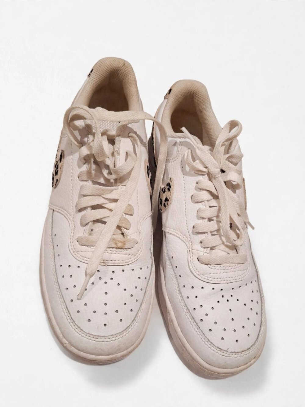 Nike Court Vision Low (White / Leopard Swoosh)